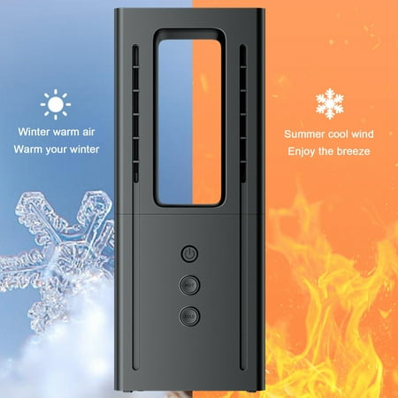 

2023 Summer Home and Kitchen Gadgets Savings Clearance! WJSXC 2 In 1 Heater Fan Combo Portable Cooling Fan Bladeless Personal Fans 700W Overheat Protection for Home office Black Black
