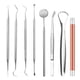 thumbnail image 3 of Kit de higiene dental LED de 8 piezas Raspador de sarro de dientes de acero inoxidable yeacher  Herramienta para el cuidado de los dientes, 3 of 7