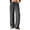 Black, variant on jinghuiyue Women Wide Leg Pants Striped Elastic Low Waisted Pants Casual Knit Loungewear with Drawstring M