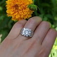 thumbnail image 7 of TwoBirch Sterling Silver Round Channel Set Sun Burst Style Men's Ring With Brilliant Moissanite(2Ct. Size 7), 7 of 7