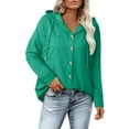 thumbnail image 5 of WMTBSRSW Women's Lightwieght Cardigan Hoodies Oversized Tunic Sweatshirts Loose Casual V Neck Button Down Shirts Long Sleeve Blouse, 5 of 9
