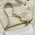 thumbnail image 3 of Bolsa de compras con patrón de cocodrilo para mujer a la moda para regalo (blanco) Ehuebsd Para Estrenar, 3 of 9