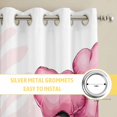 thumbnail image 6 of Valentine's Day Kitchen Curtains Window Panels, Romantic Love Heart Ballons Pink and Black Insulated Window Treatment Curtain, Grommet Curtains for Bedroom/Living Room/Bathroom, 2 Piece 42"Wx63"L, 6 of 8