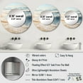 thumbnail image 4 of Designart "Amber And Azure Serene Shoreline" Coastal Beach Round Mirror Wall Decor Coastal - Large Beige Round Office Mirror - Round Mirror - 29" x 29", 4 of 6