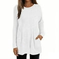 thumbnail image 2 of Ladies Tops and Blouses Long Sleeve Shirts for Women Casual Tops Loose Fit Rib Knit Lightweight Long Sweater Crew Neck Pullover with Long Sleeve T shirt Women, 2 of 6