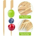 thumbnail image 4 of Cocktail Picks Bamboo Skewers For Appetizers, Paddle Wooden Skewers, Fancy Flat Toothpicks For Appetizers Party Sandwich Fruit Charcuterie, 4 of 6