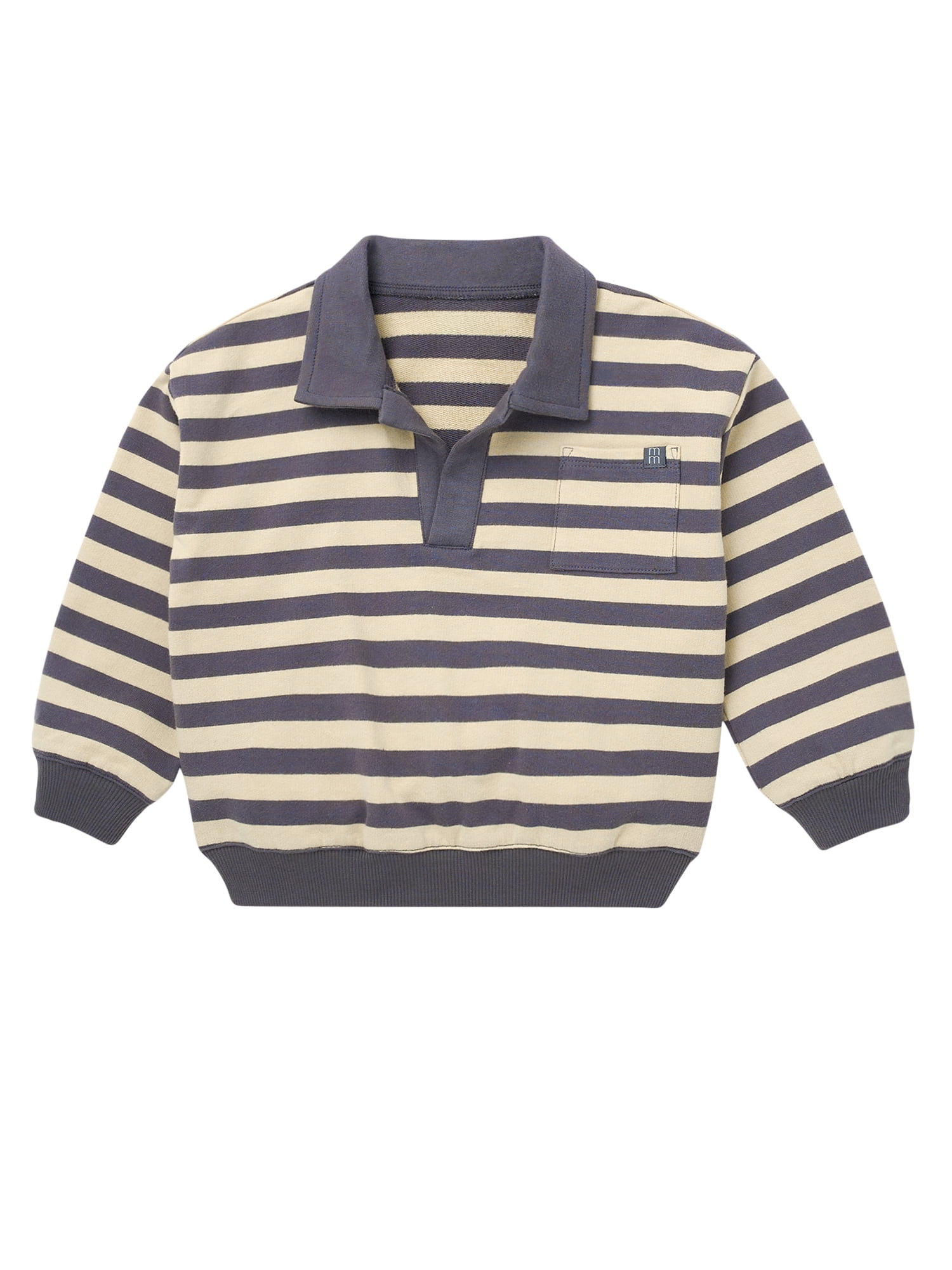 Modern Moments by Gerber Toddler Boy Polo Sweatshirt and Sweatpant Outfit Set, Sizes 12 Months - 5T