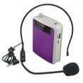 thumbnail image 1 of Graflsoa Rechargeable Portable Voice Amplifier with Wired Mic, MP3 Support, Adjustable Belt for Teaching, Singing, Coaching, Tours - Purple, 1 of 6