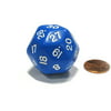 Koplow Games Triantakohedron D30 30 Sided 33mm Jumbo RPG Gaming Dice - Blue w White Number #06007