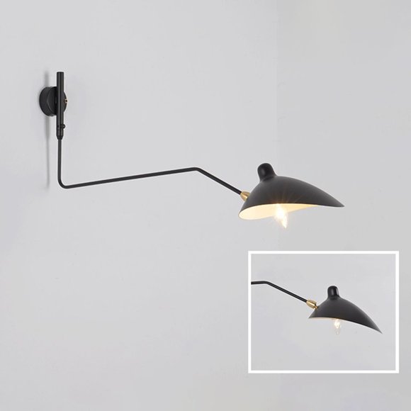Lámpara de lectura moderna ajustable para dormitorios Lámpara de pared con brazo oscilante Colco