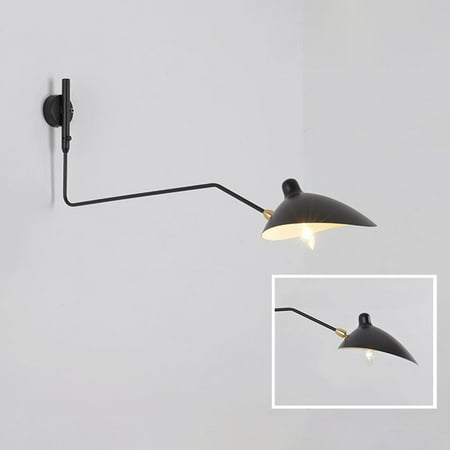 

Modern Swing Arm Iron Black Adjustable Nordic Duckbill Rocker Arm Industrial Sconce Home Corridor Dining Room Aisle Bedside