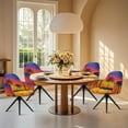 thumbnail image 4 of Xoenoiee Palm Trees Sunset Glow Pattern Office Chair Covers Computer Stretch Accent Dining Chair Covers Swivel Desk Chair Armrest Slipcover for Mid-Back Rotating Chairs, 4 of 7