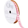 Offray Ribbon, Pink 3/8 inch It's a Girl Satin Ribbon for Sewing, Crafts, and Baby, 12 feet