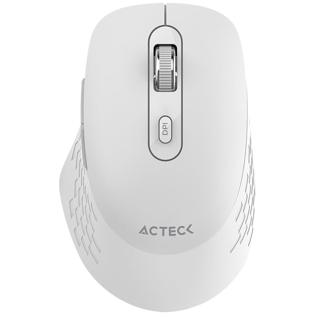 Mouse ACTECK OPTIMIZE FLOW MI480 Ergonomico 1600dpi 6 Botones Inalambrico USB 2.4 Ghz Blanco