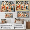 thumbnail image 4 of Designart "Remastered Les Demoiselles d'Avignon by Picasso I" Fashion Framed Wall Art Decor - Glam Blue Woman Hallway Framed Wall Art Decor, 4 of 6