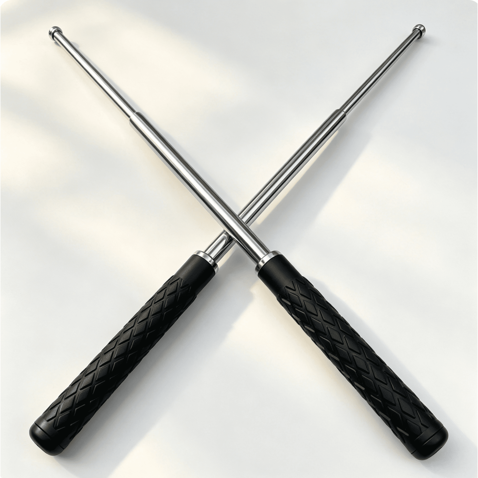 2 Pack 26 Inch Expandable Telescopic Training Batons, Multi-Purpose Retractable Sticks for Martial Arts, Fitness, Security Training & Hiking Trekking