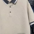 thumbnail image 6 of Plus Size Big & Tall Men's Solid Color Knit Casual Shirt Tops, Short Sleeve Lapel Breathable Cooling Quick Dry, Summer Beach Vacation Travel Gym Fitness Outfits, Modern Essential, 6 of 9