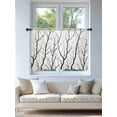 thumbnail image 4 of Sheer Curtains 45 Inch Length, Black Branches Semi Sheer Curtains Light Filtering Window Treatment, Modern Abstract Art Forest Silhouettes Privacy Voile Drapes for Living Room Bedroom 52x45 Inch, 4 of 7
