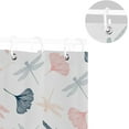 thumbnail image 5 of Coolnut Dragonflies and Ginkgo Leaves Shower Curtain Waterproof Bathroom Fabric Shower Curtain Set with Hooks, 60x72 inches（159） Home Decor, 5 of 6