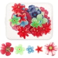 thumbnail image 2 of 1 caja de flores comestibles para tartas, flores de papel de arroz decorativas, adornos comestibles para tartas, adornos para cupcakes, 2 of 4