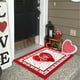 thumbnail image 1 of Felpudo de San Valentín, felpudo de bienvenida para exteriores, para puerta de entrada, con gnomos de San Valentín, regalos de corazones de amor, felpudo antideslizante, alfombra de entrada interior,, 1 of 8