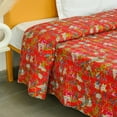 thumbnail image 3 of Handblock Multi Vintage BirdParadisePrint Handmade Cotton Kantha Quilting Throw Blanket Hippie Queen/King Size Bohemian Block Kantha Quilt, 3 of 5