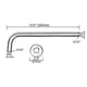 thumbnail image 2 of Golden Chrome Black Antique Shower Head Extension Pipe Wall Arm Shower Arm Bathroom Accessory (Standard 1/2) Nsh102, 2 of 5