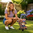 thumbnail image 4 of SLYNSHome 4th of July Highland Cow Garden Stake Decoration 2D Flat Patriotic Yard Stakes Signs Red White Blue Signs with Stakes for Independence Day Lawn Decor, 4 of 6