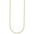 thumbnail image 2 of Diamond2Deal 22K Yellow Gold Polished and Satin 1.3mm Solid Cable Chain Necklace for Women 24", 2 of 5