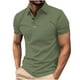 thumbnail image 1 of pstuiky camisetas para hombre, Camisa de manga corta con cuello vuelto, versátil, de color liso y estilo informal para hombre camisas casuales para hombre xxxl, 1 of 5