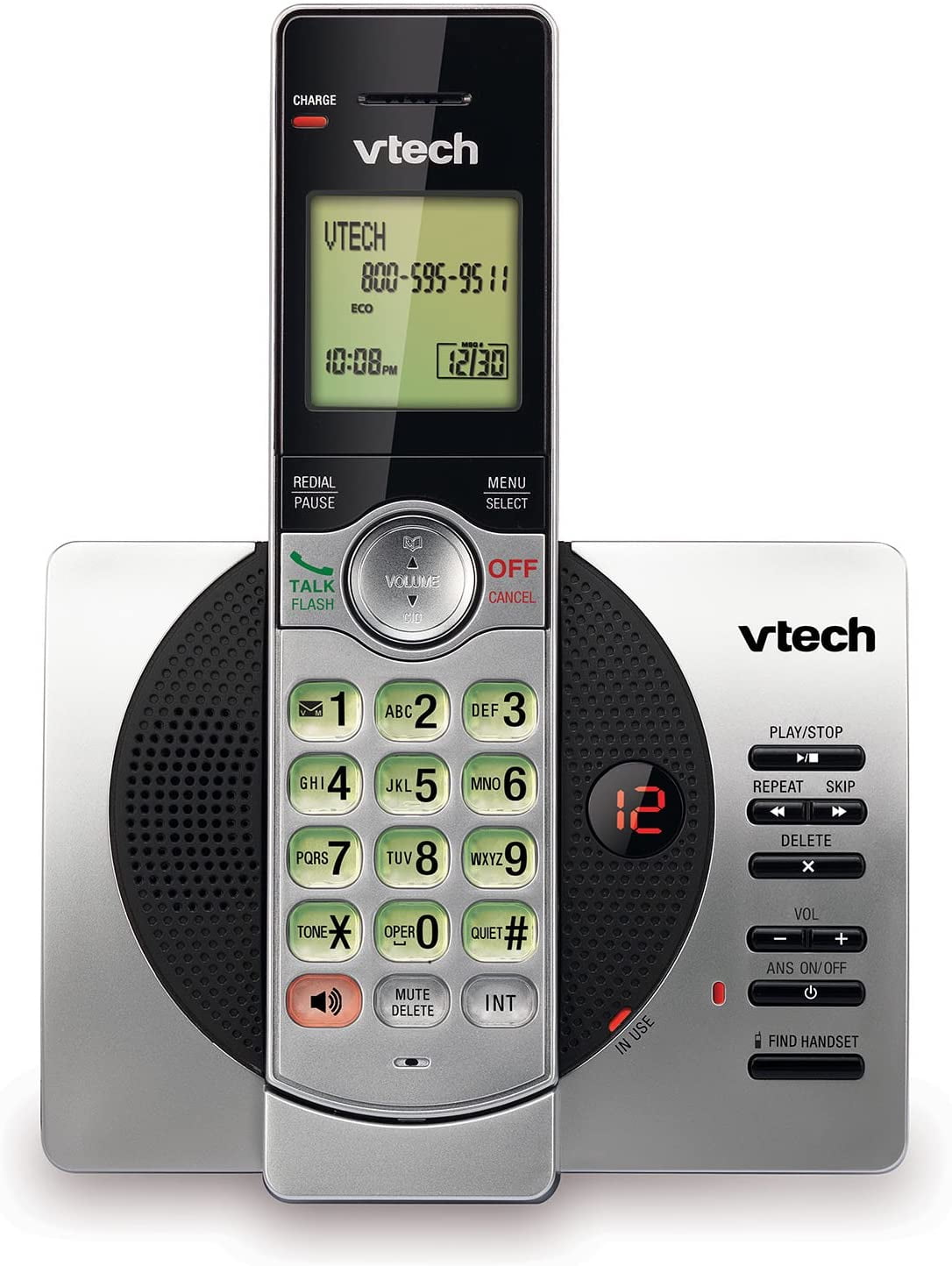 VTech DECT 6.0 Single Handset Cordless Phone with ITAD, CID, Backlit