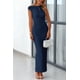 thumbnail image 3 of Vestido PRETTYGARDEN 2025 Maxi sin mangas de un solo hombro azul marino M, 3 of 8