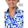 thumbnail image 3 of Bohio Mens Casual Print Shirt - Vacay Long Sleeve Button Up Night Life - MXL1684, 3 of 6