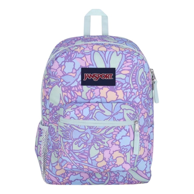Mochila Jansport Cross Town Plus Lila Backpack Casual Lila Floreado