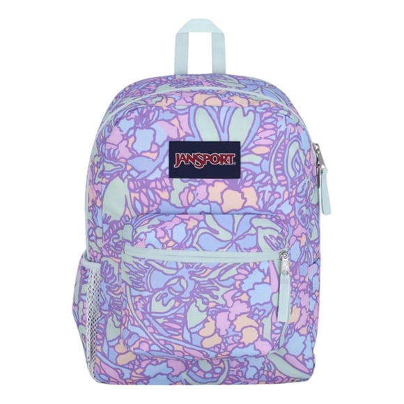 Mochila Jansport Cross Town Plus Lila Backpack Casual Lila Floreado