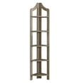 thumbnail image 2 of Monarch 5 Shelf Corner Bookcase in Dark Taupe, 2 of 11