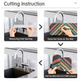 thumbnail image 5 of Yayeee Faucet Mat for Kitchen Sink 30" Diatomite Long Splash Guard Pad, Retro Stripes, 5 of 7