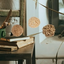Soimiss 9pcs Decorative Balls for Centerpiece Bowl Grass Rattan Wicker Vines Balls Vase Fillers for Home Garden Wedding Party Decor