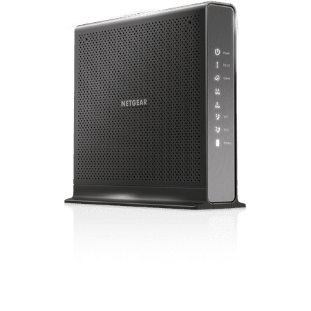 NETGEAR - Nighthawk Dual-Band AC1900 Router with 24 x 8 DOCSIS 3.0 Cable Modem - Black