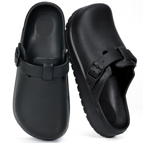 Ecetana Women Work Clogs Slip Resistant Shoes for Chef Nurse Garden Comfortable Slip-On Slide Sandals