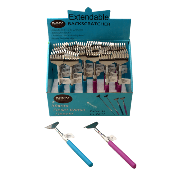 Dependable Industries Wholesale Lot of 24 Extendable Telescoping Back Scratcher with Non Slip Grip