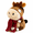 Scarf Outfit, variant on Donkey Plush Toy, Cute Soft Stuffed Animal Doll with Outfit, Farm Animal Plushie Decor
