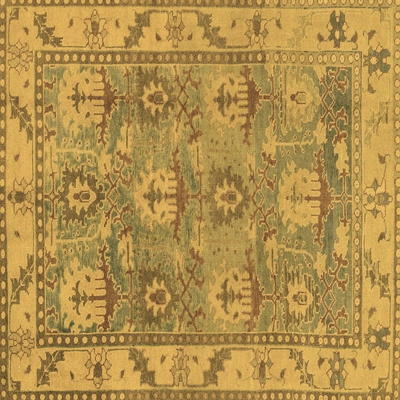 Ahgly Company Indoor Square Oriental Brown Traditional Area Rugs, 6' Square