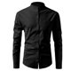 thumbnail image 1 of pstuiky camisas de manga larga para hombre, Camisa vaquera holgada de manga larga con cuello alto y botones sólidos para hombre top de hombre xl, 1 of 3