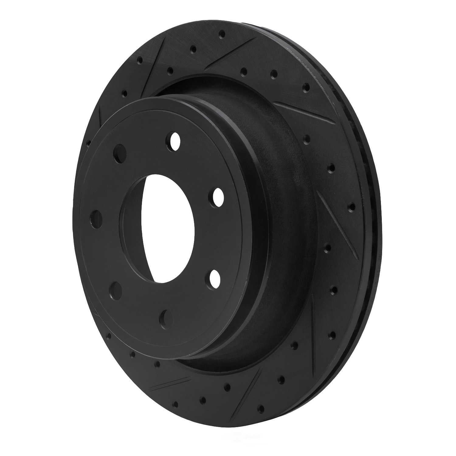 Dynamic Friction Company 633-54218L DFC Brake Rotor - Drilled And Slotted - Black