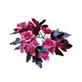 thumbnail image 3 of Halloween Dark Colored Rose and Leaf Candle Garland Wreath Versatile Exquisite, 3 of 9