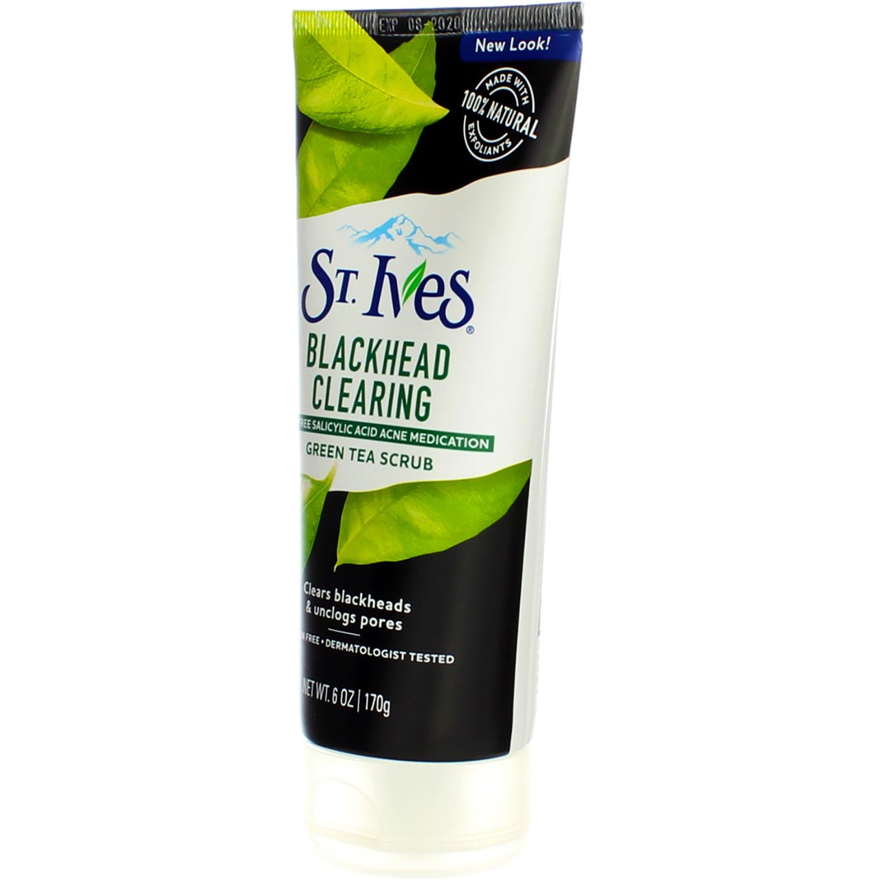 St Ives Blackhead Clearing Exfoliating Face Scrub, Green Tea & Bamboo, 6 oz (3 pack) (Bundle)