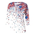 thumbnail image 4 of Conairie 4th of July Shirt Womens American Falg Print Crew Neck Long Sleeve Patriotic T Shirt Relaxed Fit Holiday Commemorative Tops White L, 4 of 4