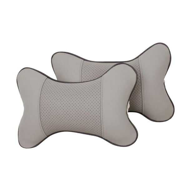 2Pcs Almohada para el cuello del coche Almohada práctica para el reposacabezas Cuello universal Reposacabezas Protector para el cuello Cojín para el cuello Gris