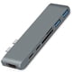 thumbnail image 1 of Estación de acoplamiento multifunción 7 en 1 Sunrain con doble cabezal tipo C compatible con computadoras portátiles Apple con USB, 1 of 1